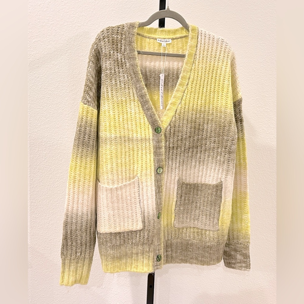 For Love & Lemons Striped Plunge Neckline Cardigan, Size S, New with Tag